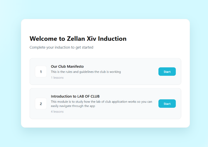Induction Is the First Screen After Applying